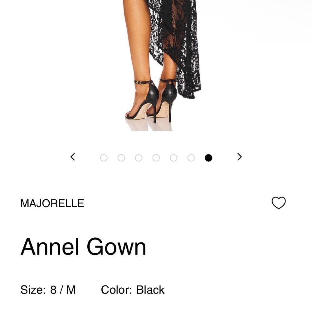 Majorelle Annel Dress Black Lace Asymmetrical Cut Out Going Out Revolve Sz L NWT - Picture 6 of 12